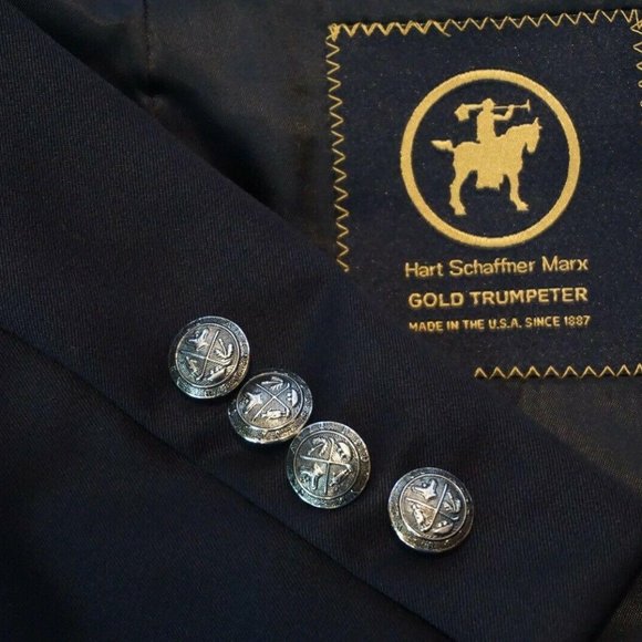 Hart Schaffner Marx Gold Trumpeter Wool Jacket
